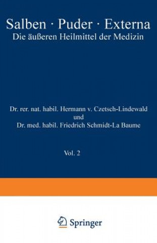 Book Salben - Puder - Externa Hermann v. Czetsch-Lindenwald