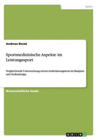 Книга Sportmedizinische Aspekte im Leistungssport Andreas Bocek