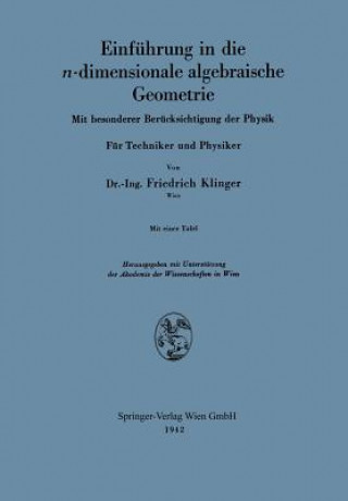 Buch Einf hrung in Die N-Dimensionale Algebraische Geometrie Fiedrich Klinger