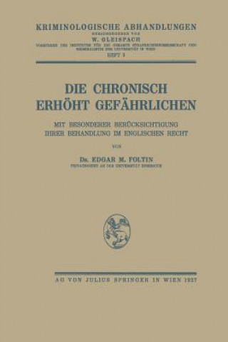 Kniha Die Chronisch Erh ht Gef hrlichen Edgar M. Foltin