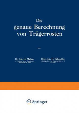 Book Die Genaue Berechnung Von Tragerrosten E. Melan