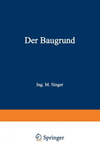 Knjiga Der Baugrund NA Singer
