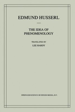 Książka Idea of Phenomenology Edmund Husserl