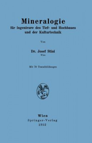 Könyv Mineralogie Josef Stini