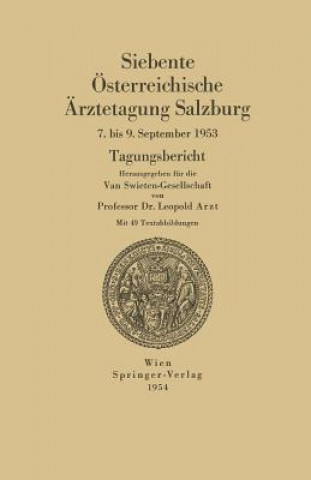 Kniha Siebente OEsterreichische AErztetagung Salzburg Leopold Arzt