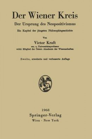 Book Der Wiener Kreis Victor Kraft