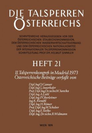Könyv Die Talsperren  sterreichs O. Ganser