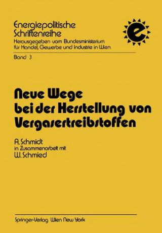 Kniha Neue Wege Bei Der Herstellung Von Vergasertreibstoffen Alfred Schmidt
