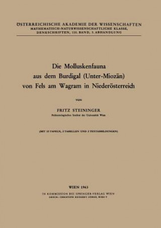 Könyv Molluskenfauna Aus Dem Burdigal (Unter-Mioz n) Von Fels Am Wagram in Nieder sterreich F. Steininger
