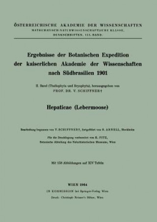 Книга Ergebnisse Der Botanischen Expedition Der Kaiserlichen Akademie Der Wissenschaften Nach S dbrasilien 1901 K. Fitz