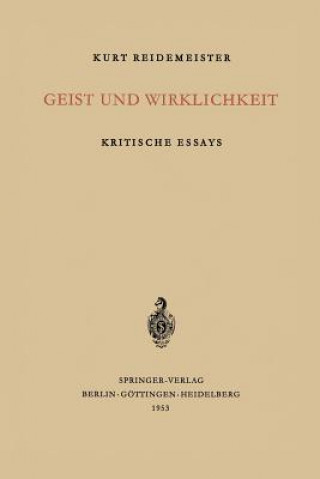 Könyv Geist Und Wirklichkeit K. Reidemeister