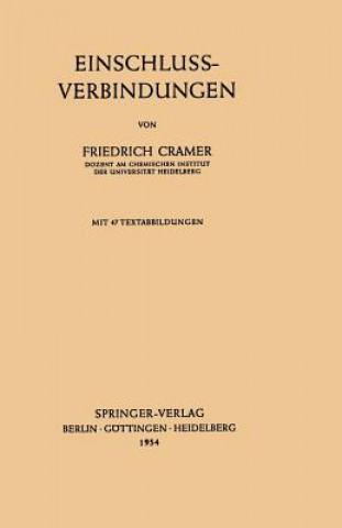 Kniha Einschlussverbindungen Friedrich Cramer