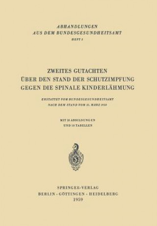 Kniha Zweites Gutachten UEber Den Stand Der Schutzimpfung Gegen Die Spinale Kinderlahmung 