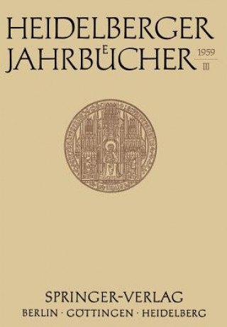 Buch Heidelberger Jahrb cher 