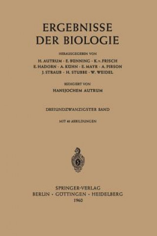 Kniha Ergebnisse der Biologie 