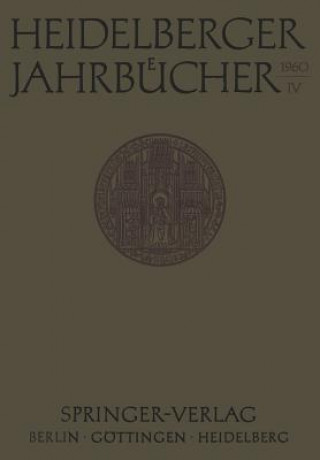 Książka Heidelberger Jahrb cher 