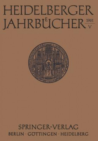 Kniha Heidelberger Jahrb cher 