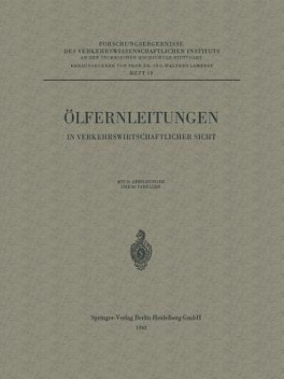 Buch OElfernleitungen in Verkehrswirtschaftlicher Sicht 