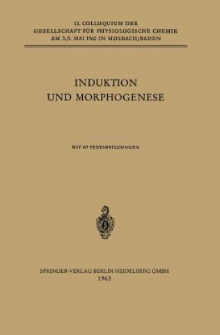 Kniha Induktion Und Morphogenese 