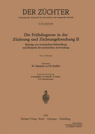 Könyv Fr hdiagnose in Der Z chtung Und Z chtungsforschung II Hans Stubbe