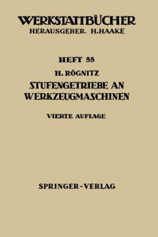 Książka Stufengetriebe an Werkzeugmaschinen H. Rögnitz