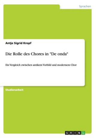 Kniha Rolle des Chores in De onda Antje Sigrid Kropf