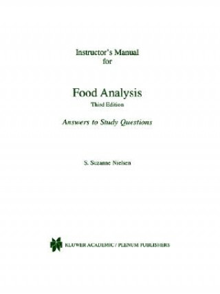 Carte Instructor s Manual for Food Analysis, 1 S. Suzanne Nielsen