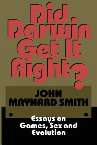 Kniha Did Darwin Get It Right? John Maynard Smith