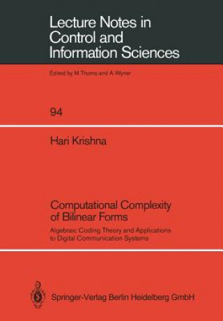 Buch Computational Complexity of Bilinear Forms Hari Krishna