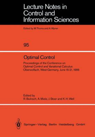 Kniha Optimal Control Roland Bulirsch