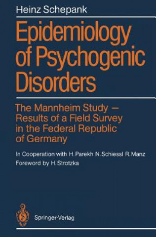 Kniha Epidemiology of Psychogenic Disorders Heinz Schepank