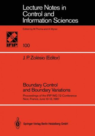 Kniha Boundary Control and Boundary Variations J.P. Zolesio