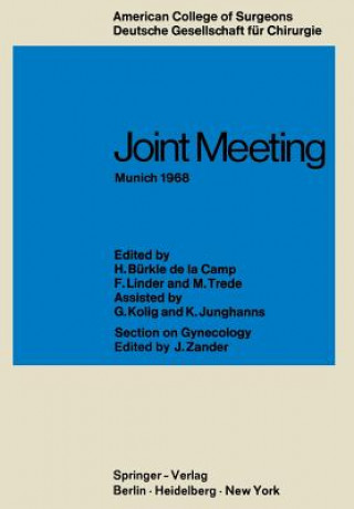 Kniha Joint Meeting Munich 1968 H. Bürkle de la Camp