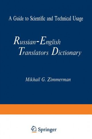 Kniha Russian-English Translators Dictionary Mikhail G. Zimmerman
