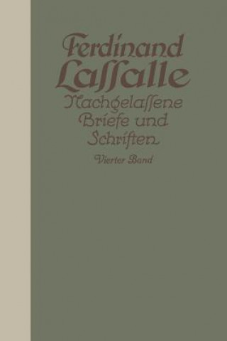 Kniha Lassalles Briefwechsel Mit Grafin Sophie Von Hat&#438;feldt Ferdinand Lassalle
