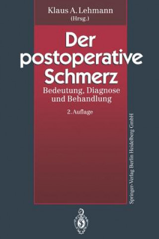 Könyv Der Postoperative Schmerz Klaus A. Lehmann