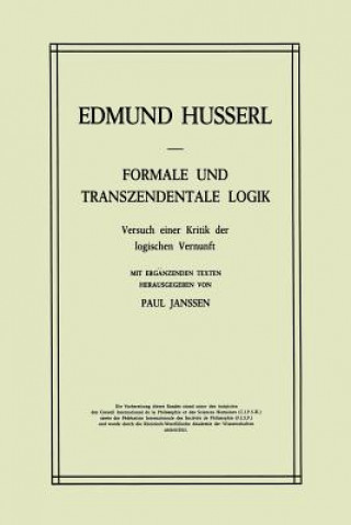 Carte Formale und Transzendentale Logik Edmund Husserl