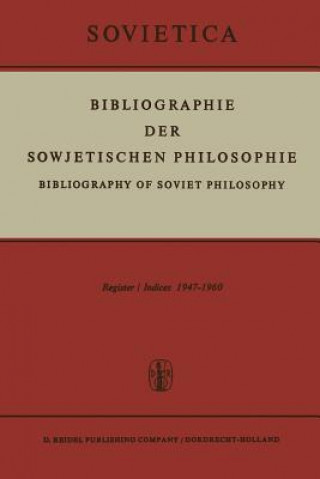 Livre Bibliographie Der Sowjetischen Philosophie J.M. Bochenski