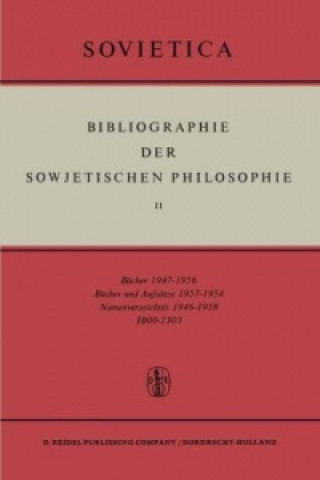 Książka Bibliographie der Sowjetischen Philosophie J.M. Bochenski