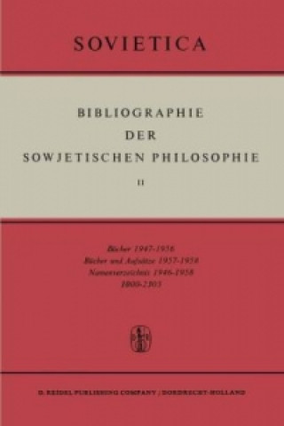 Book Bibliographie der Sowjetischen Philosophie J.M. Bochenski