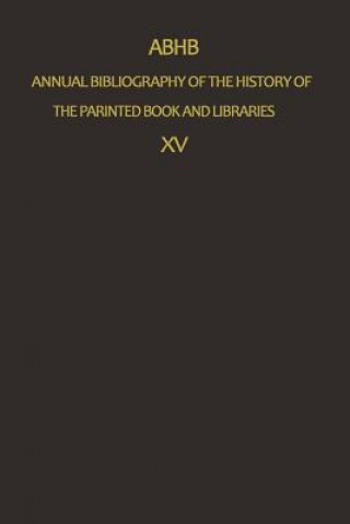 Buch Annual Bibliography of the History of the Printed Book and Libraries H. Vervliet