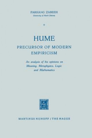 Kniha Hume Precursor of Modern Empiricism Farhang Zabeeh