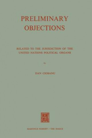Kniha Preliminary Objections Dan Ciobanu