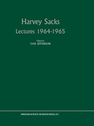 Knjiga Harvey Sacks Lectures 1964-1965 Gail Jefferson