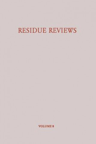 Kniha Residue Reviews / Ruckstands-Berichte 