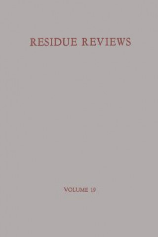 Kniha Residue Reviews/Ruckstandsberichte 