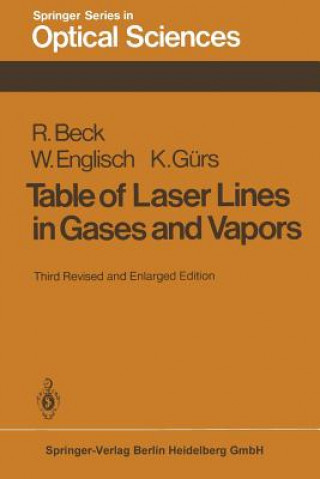 Carte Table of Laser Lines in Gases and Vapors R. Beck