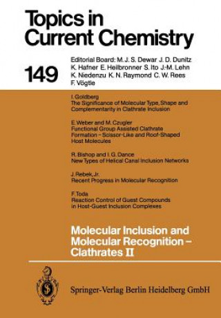 Knjiga Molecular Inclusion and Molecular Recognition - Clathrates II Edwin Weber