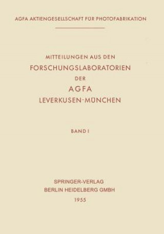Kniha Mitteilungen Aus Den Forschungslaboratorien Der Agfa, Leverkusen-M nchen 