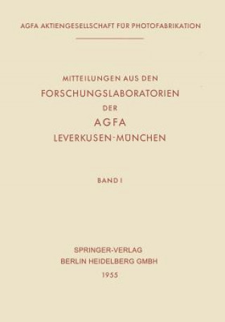 Buch Mitteilungen Aus Den Forschungslaboratorien Der Agfa, Leverkusen-M nchen 